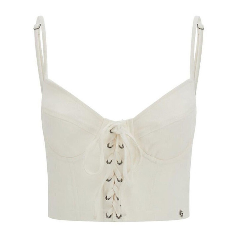 Small white guess bustier top NWT
